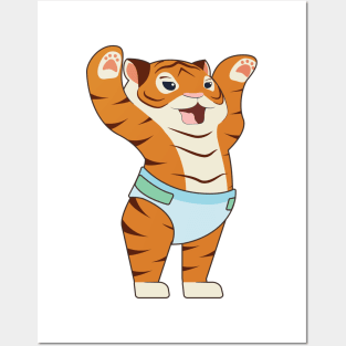 Baby Tiger with Underpants Posters and Art